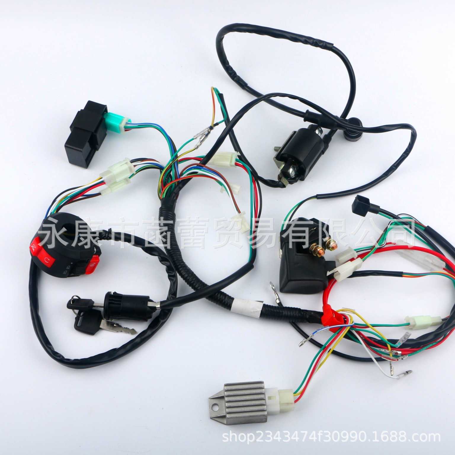 新款直销越野摩托车ATV沙滩车配件50 70 90 110CC线束线圈CDI点火