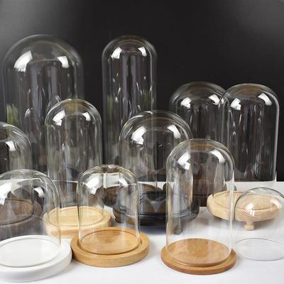 新款直销永生花玻璃罩子DIY手工微景观手办桌面摆件 防尘玻璃罩展