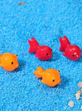 新款直销微景观两色小金鱼树脂小摆件 水族箱装饰品 海洋造景材料