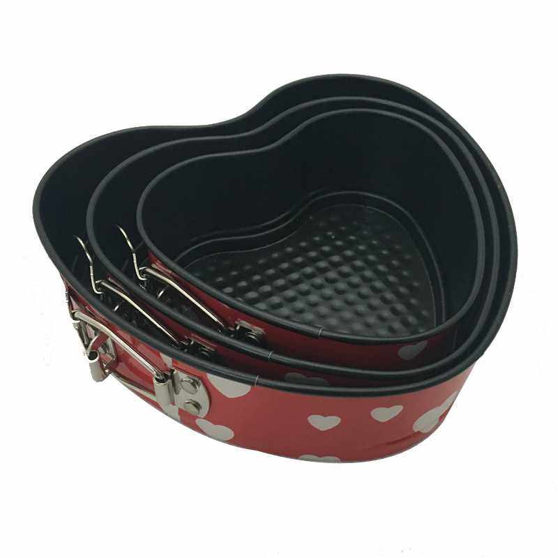 新款直销蛋糕模具耐高温金属3件套心形印花活底带扣蛋糕模具8,包装,马口铁盒,淘宝优惠券,粉丝福利购,淘宝优惠卷