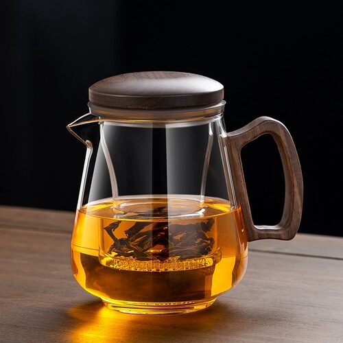 耐高温泡茶壶全玻璃内胆茶水分离