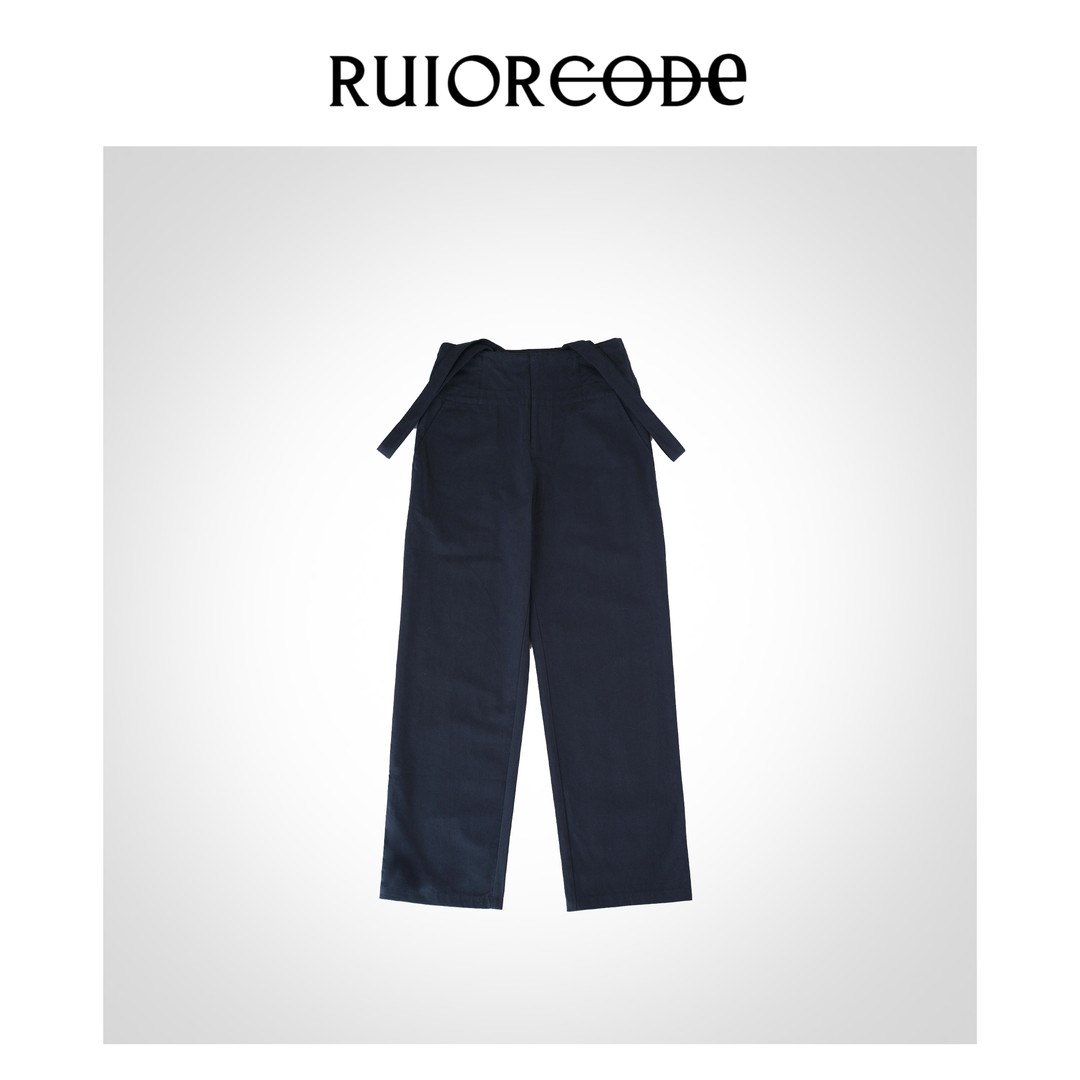 【RUIORCODE】“两穿神器”可拆卸肩带背带直筒休闲长裤