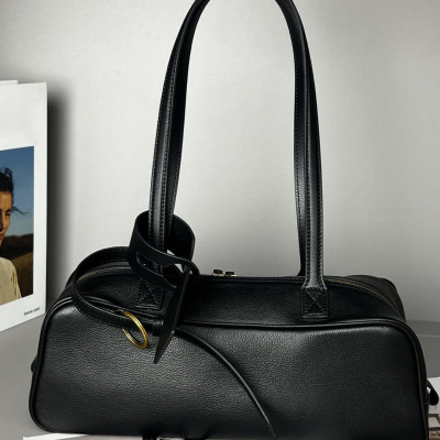 头层牛皮保龄球腋下包真皮单肩包吐司包枕头包手提包大容量通勤包