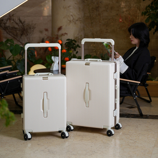 2026新款宽拉杆行李箱pc材质结实耐用24寸拉杆密码旅行皮箱子男女