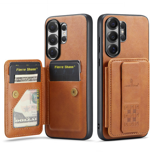 Case适用三星Galaxy S26 Ultra皮革手机壳S25 Edge磁吸S23 Plus A15卡夹A16手机壳A13 A25卡包A334保护套A556