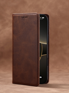 适用苹果15翻盖手机壳iphone14Plus皮革保护套16e磁吸16支架13ProMax简约掀盖12粉17棕咖啡8P黑红色flip case