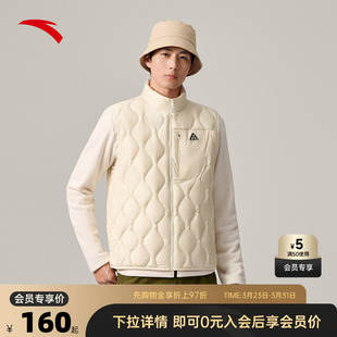 安踏羽绒马甲男士 户外轻薄外套背心保暖外搭马夹氢羽绒服男 春夏季