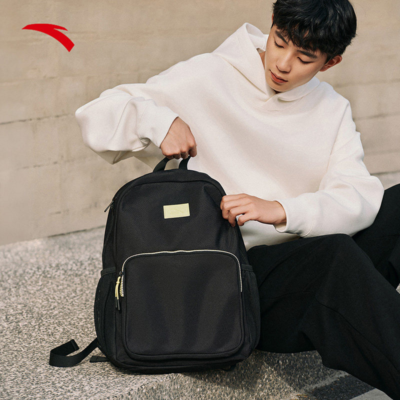 安踏双肩包大容量减负电脑包中小学生书包休闲简约轻便旅行背包