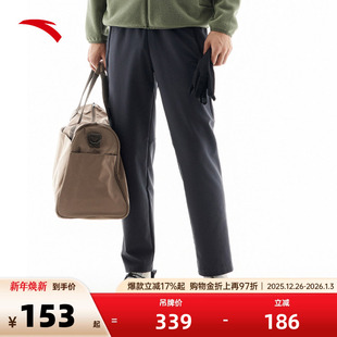 跑步运动裤 安踏梭织运动长裤 磨毛直筒裤 秋冬季 子152447512N 男士