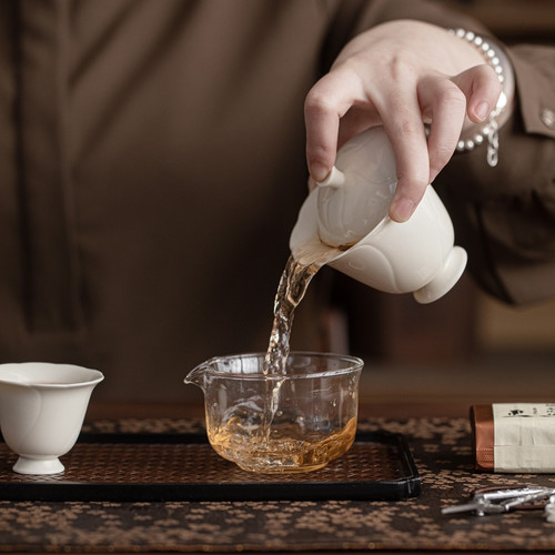 只此宋瓷 仿宋定窑定瓷手作家用办公茶具玉兰二才盖碗90ml