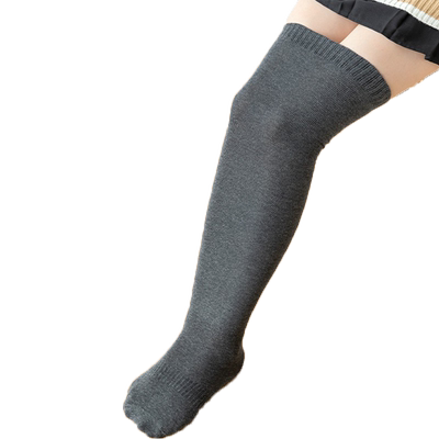高筒大腿根棉防滑简约加大过膝袜