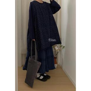 寬松百搭顯瘦款 背心連衣裙女日系甜美 韓版 DAGE家日系花花秋冬款