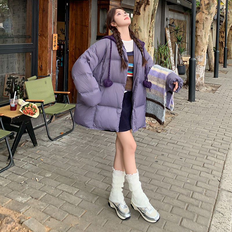 现2024冬季50鸭绒针织戴帽长款姐妹款羽绒ZB237-6663-p285-K399,女装羽绒服,浙宝237