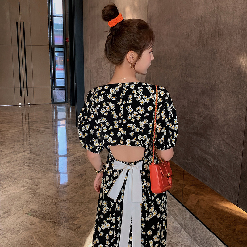 现货2023夏季女士小心机露腰碎花连衣裙ZB237-8868-P105-K148图片