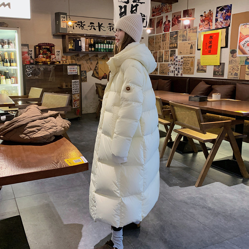 大货已出2024冬季学院黑暖鹅绒带帽长款羽绒ZB237-6682-P485-K729图片