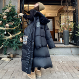 大货已出2026冬学院黑色暖鹅绒带帽长款羽绒ZB237-8863-P410-K618，女装羽绒服，浙宝237