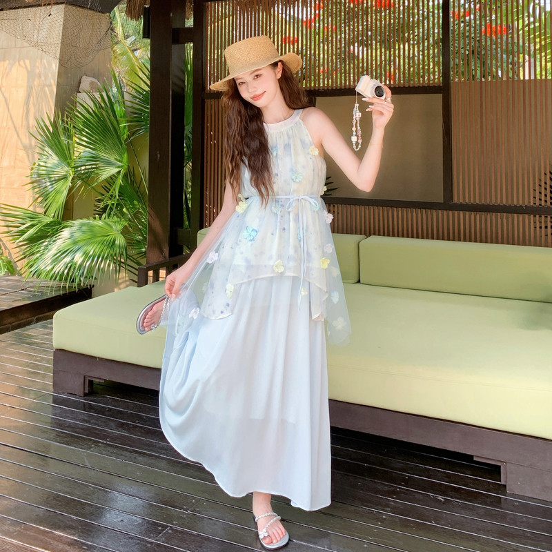 现货已出26韩系仙气儿立体花朵两件套裙RF2C518-2668-P160-K258,女装套装/套裙,浙宝237
