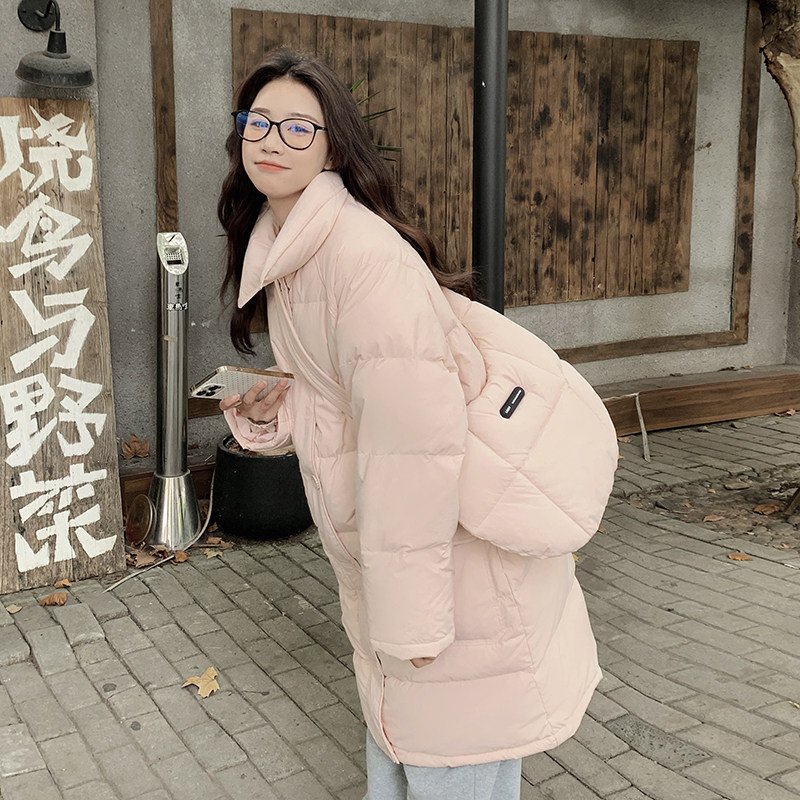 现货50白鸭绒冬带包包泡芙款保暖羽绒服ZB237-6625-p355-k538图片