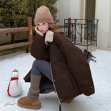 爆韩版针织领90绒25冬羽绒大口袋中款一手长ZB237-2553-P380-K570，女装羽绒服，浙宝237