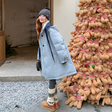 爆东大门韩版长帽耳朵撞色25冬90鸭绒羽绒款ZB237-2835-P545-K799，女装羽绒服，浙宝237