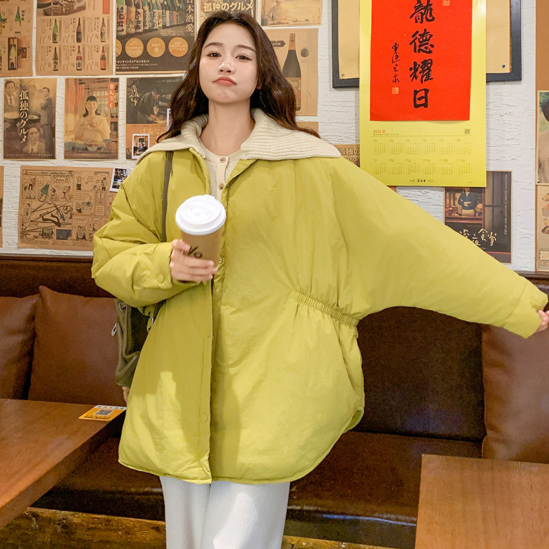 姜黄色针织领现货50白鸭绒冬保暖羽绒服ZB237-6620-P300-K458,女装羽绒服,浙宝237