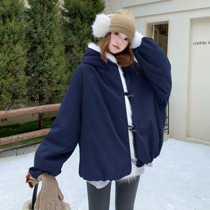 爆真狐狸毛大领子牛角扣25冬90鸭绒羽绒短款ZB237-2566-p435-k668，女装羽绒服，浙宝237