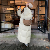 大货25冬学院白黑TIEBI暖鹅绒带帽长款羽绒ZB237-6682-P485-K729，女装羽绒服，浙宝237