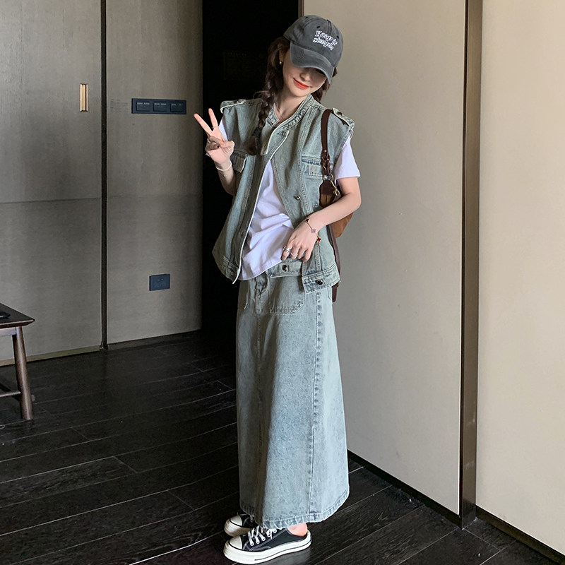 现货已出2026韩系牛仔两件套裙RF2C518-W890-P165-K268,女装套装/套裙,浙宝237