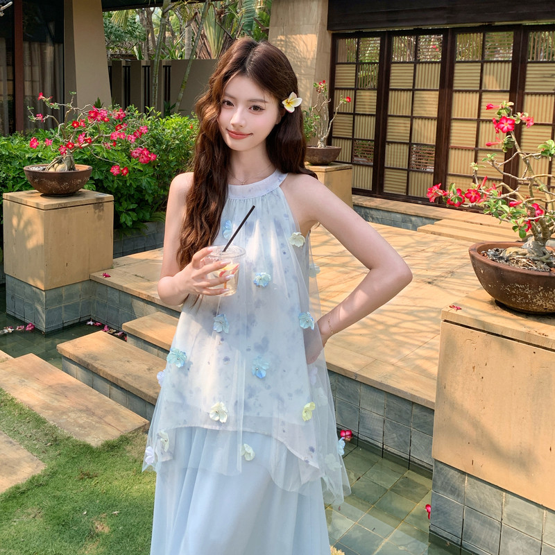 现货已出26韩系仙气儿立体花朵两件套裙RF2C518-2668-P160-K258,女装套装/套裙,浙宝237
