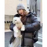 银标短款25冬学院白黑TIEBI暖鹅绒带帽羽绒ZB237-6626-p355-k499，女装羽绒服，浙宝237