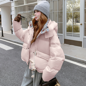 爆小兔子挂件糖果色不挑人冬90鸭绒短款羽绒ZB237-2825-P340-K499，女装羽绒服，浙宝237