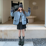 秋冬现货已出2025牛角扣双面撞色呢外套ZB237-2513-P165-K249，女装套装/套裙，浙宝237
