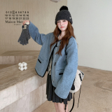 秋冬现货已出2025牛角扣双面撞色呢外套ZB237-2513-P165-K249，女装套装/套裙，浙宝237