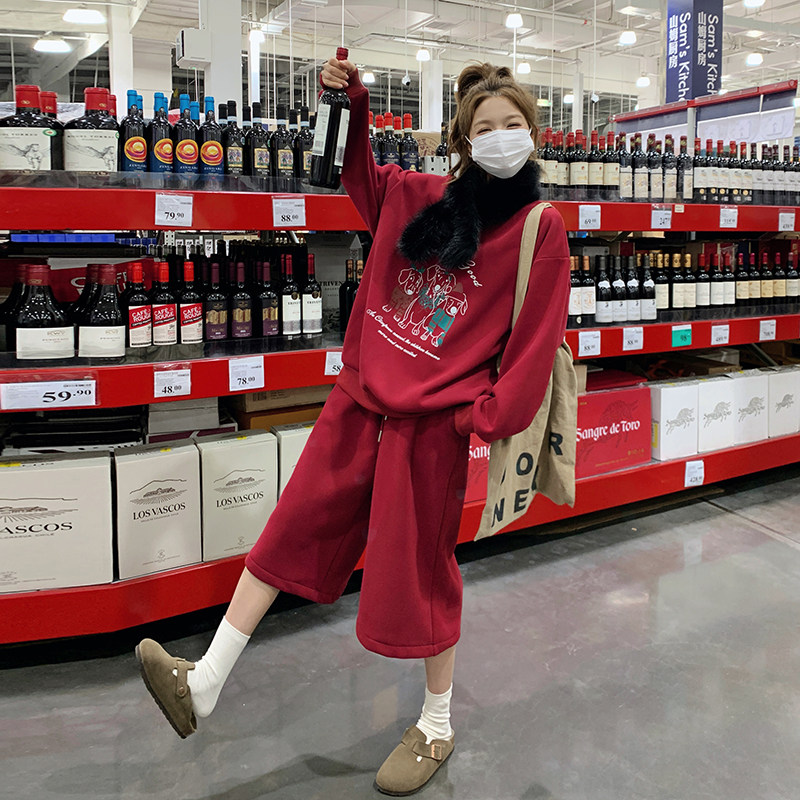 现货已出2025带毛毛围脖三件套装ZB237-6807-p185-k249,女装套装/套裙,浙宝237