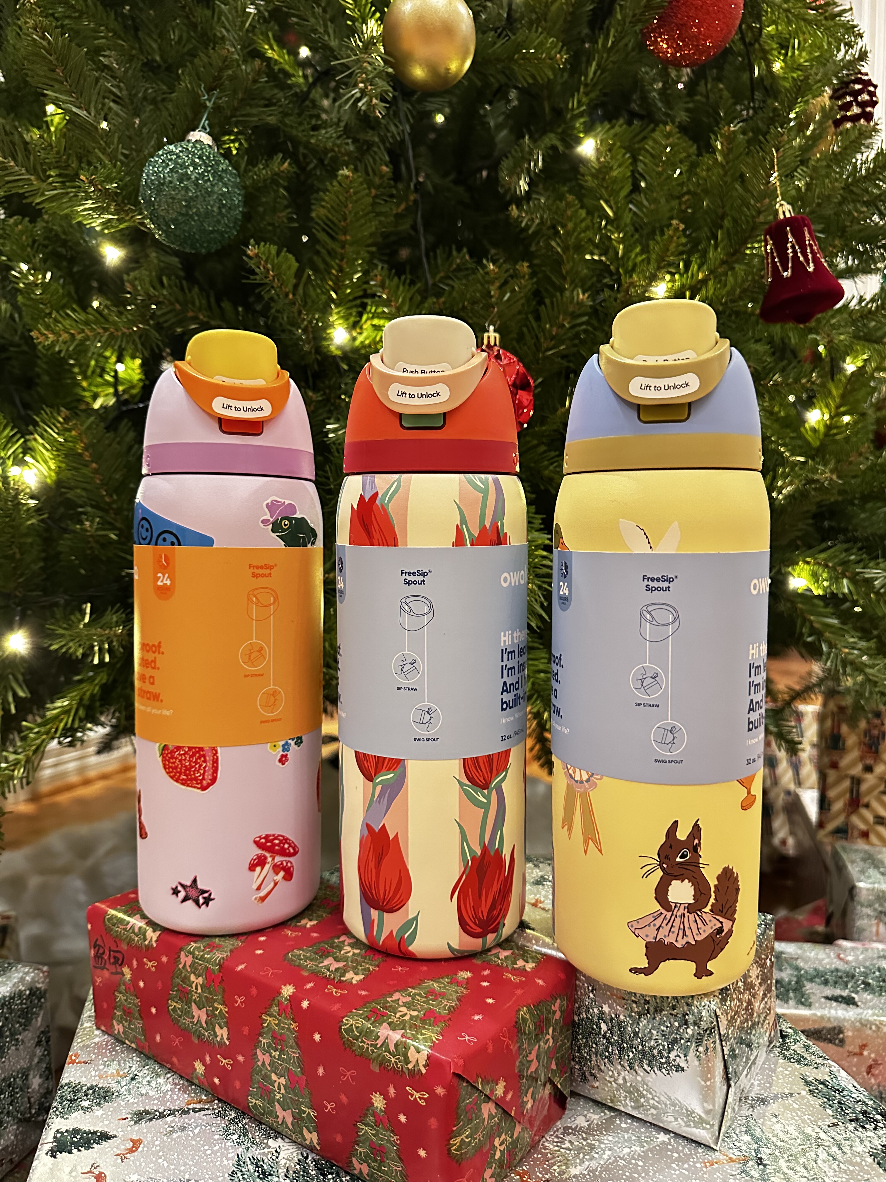 Owala美国代购Free Sip大容量水杯吸管杯保温杯圣诞限量大容量ins