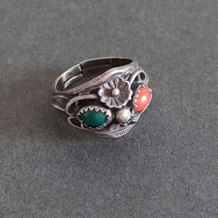 中古戒指纳瓦霍手工银戒Sterling银标海外回流古董收藏Vintage