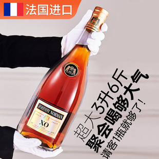 法国进口白兰地酒XO大瓶3L六斤礼盒装调酒基酒纯饮外国洋酒烈酒