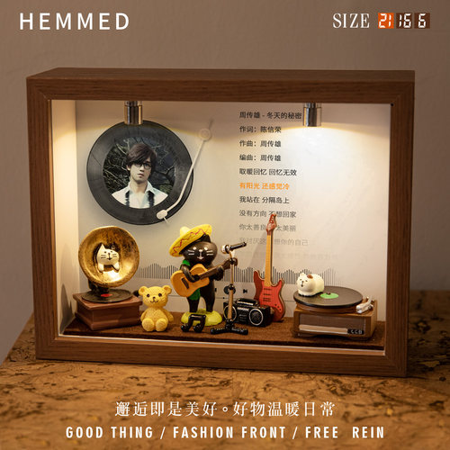 明星相框摆台周传雄创意摆件送闺蜜女生朋友礼品音乐专辑微缩手办
