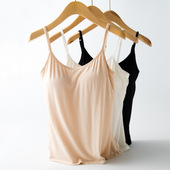 孕妇吊带背心莫代尔打底衫 上衣怀孕期带罩杯胸垫一体内衣宽松大码