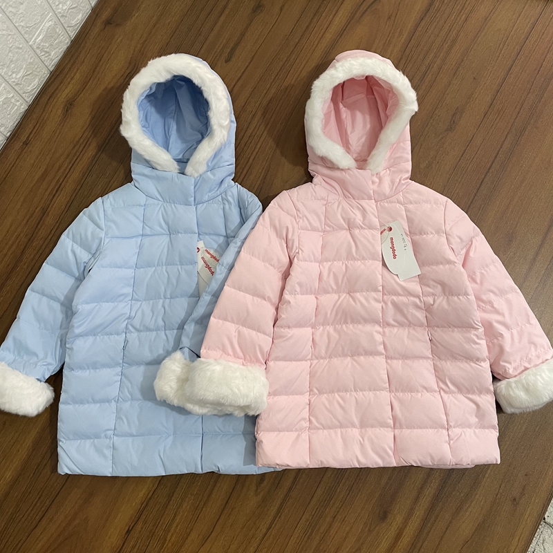 女童羽绒服小中童连帽拉链衫80含量甜美款羽绒棉衣
