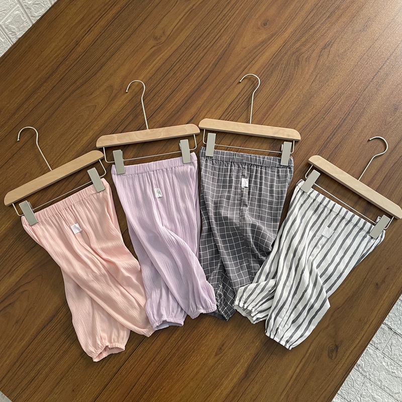 男女童纯棉防蚊裤长裤婴幼儿宝宝薄款透气松紧腰裤子夏66-80码