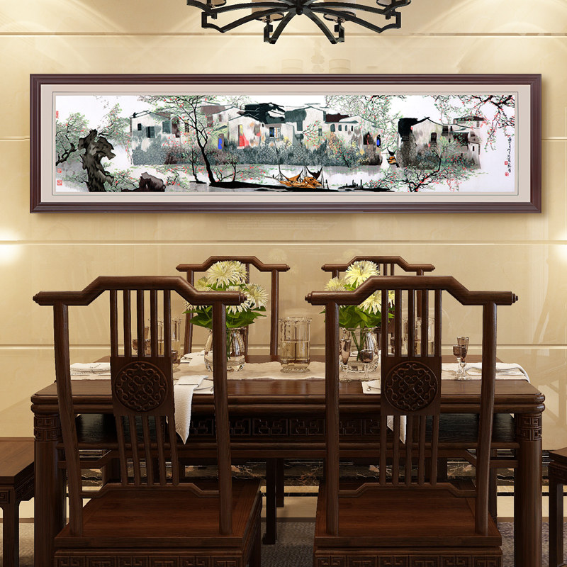 艺术画挂画简约现代水墨画装饰画山水背景墙壁画客厅墙画办公室