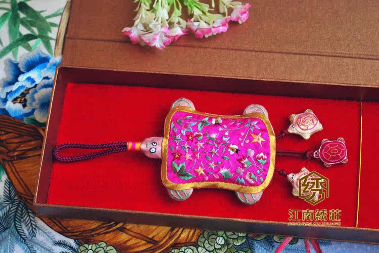 挂件饰品包包挂饰刺绣荷包中国特色礼物送老外出国小礼品福禄寿