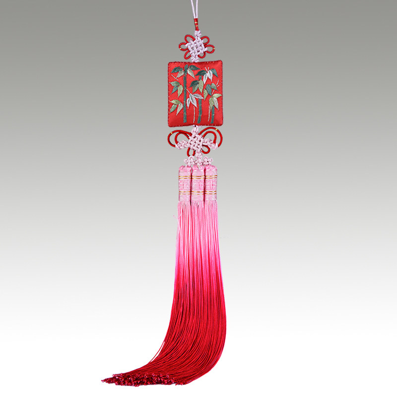 车载挂件创意男士女士平安挂饰苏绣挂件刺绣手工中国结特色手工艺