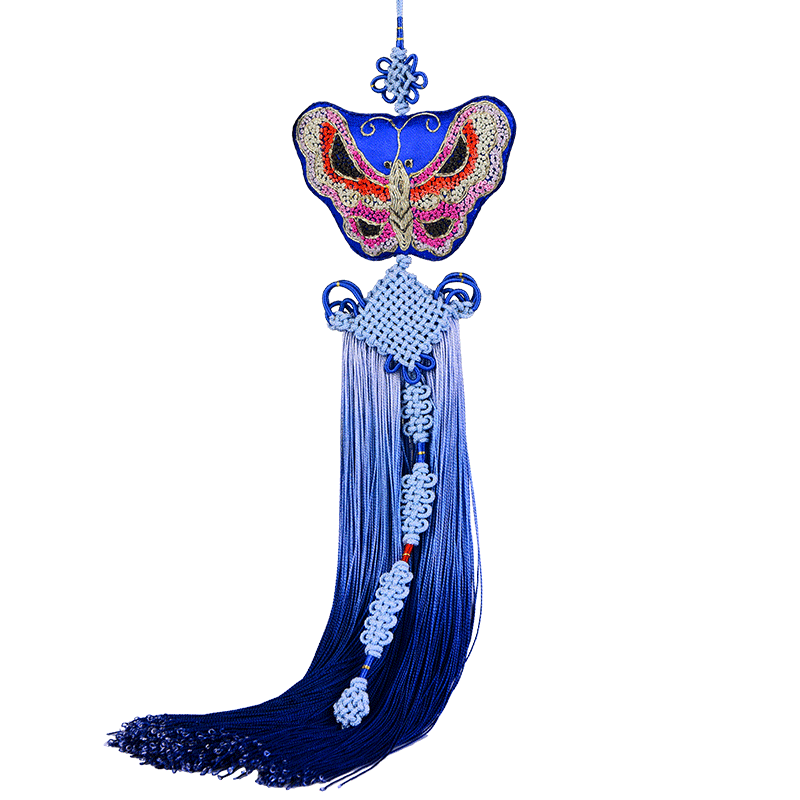 中国特色礼品送老外纯手工传统汽车挂件车内吊饰平安符刺绣苏绣