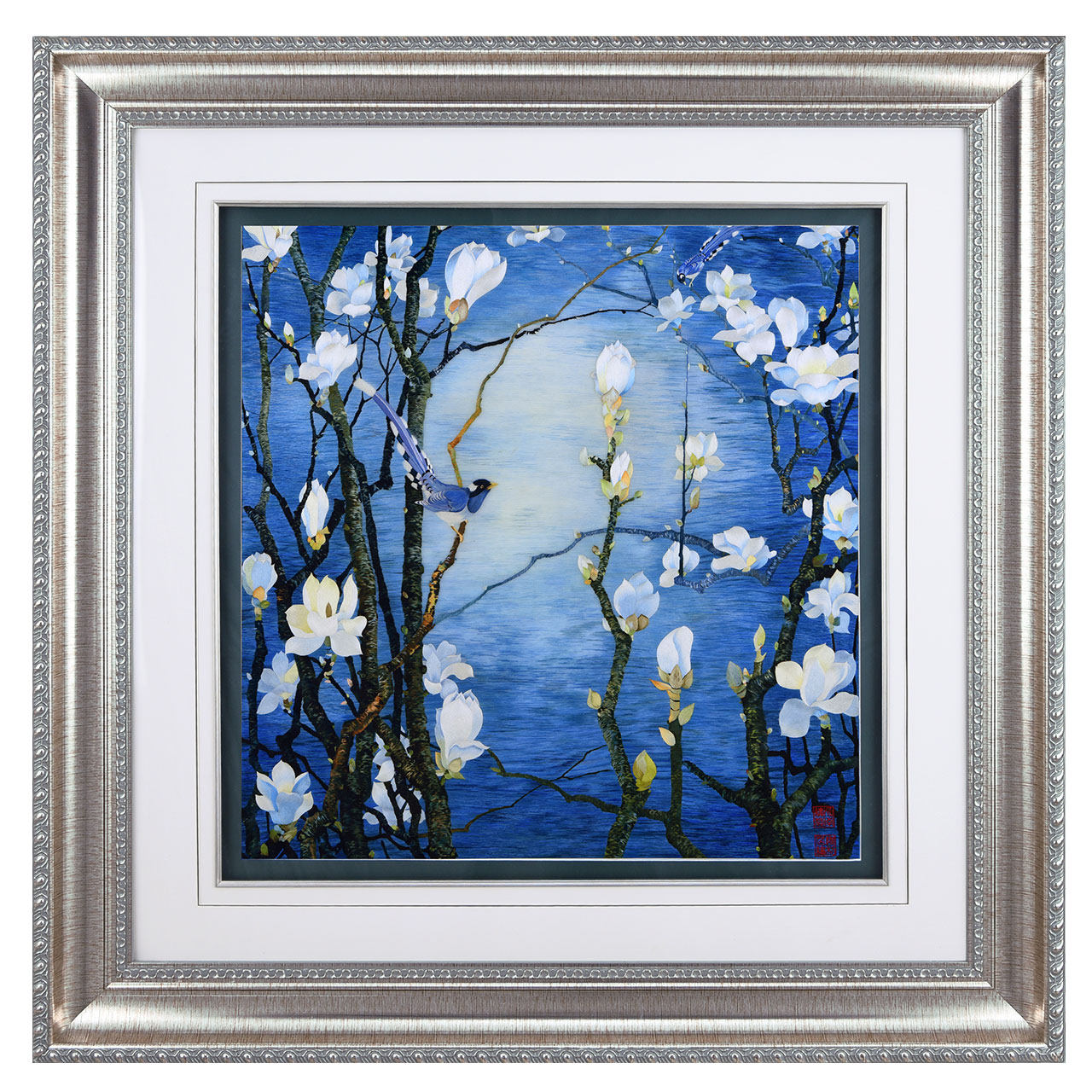 玄关装饰画过道欧式油画挂画客厅壁画餐厅墙画装饰苏绣成品收藏品