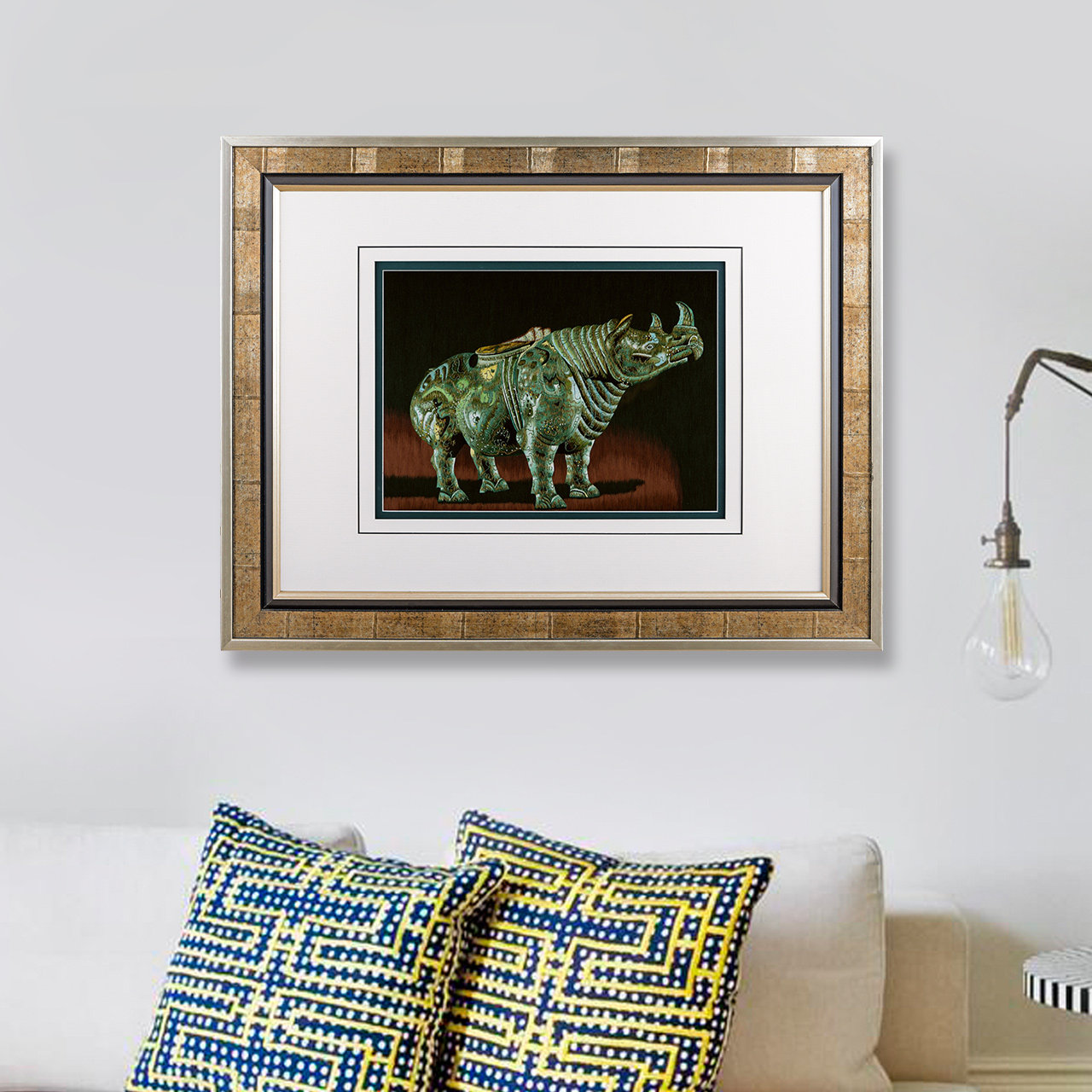 办公室装饰画书房挂画动物壁画墙画装饰单幅手工苏绣特色手工艺