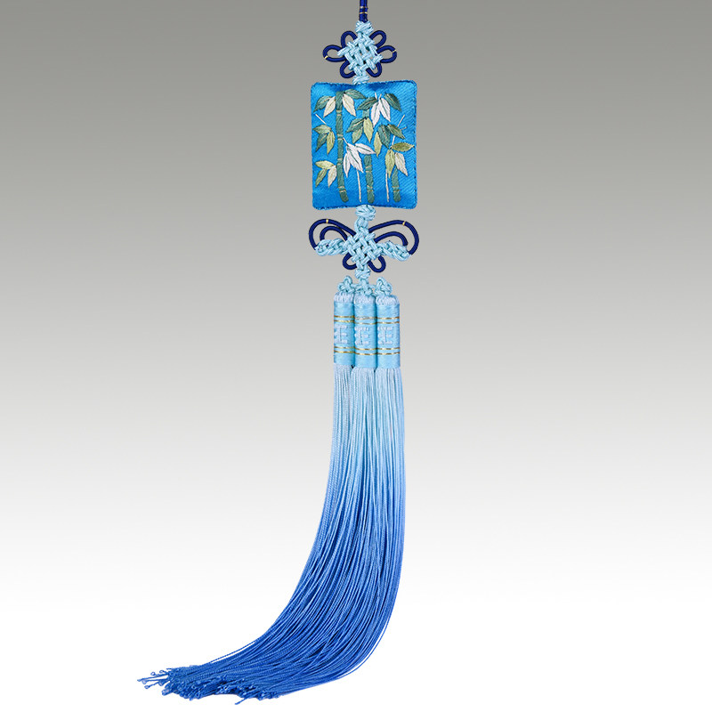 车载挂件创意男士女士平安挂饰苏绣挂件刺绣手工中国结特色手工艺