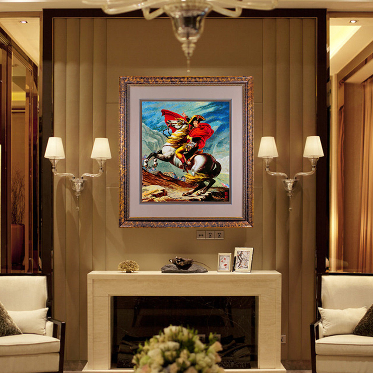 江南绣庄拿破仑苏绣成品挂画客厅纯手工绣花刺绣手工画苏州刺绣画