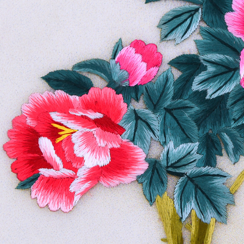 工艺品摆件家居装饰品中国特色礼品客厅苏秀手工刺绣双面绣紫光檀